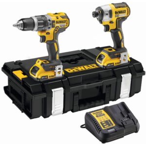Аккумуляторный набор DEWALT DCK266D2, 18 В: ударная дрель-шуруповерт DCD796 + шуруповерт DCF887, с 2 АКБ 2 Ач и ЗУ, в кейсе, арт. DCK266D2-QW