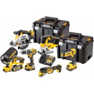 Аккумуляторный набор DEWALT DCK667P3T: дрель + пила + лобзик + рубанок + реноватор + фонарь, с 3 АКБ 5 Ач и ЗУ, в 2 кейсах TSTAK, арт. DCK667P3T-QW