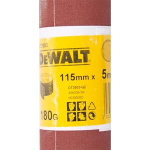 Шлифлист DEWALT DT3583, 5 м x 115 мм, 180G, арт. DT3583-QZ