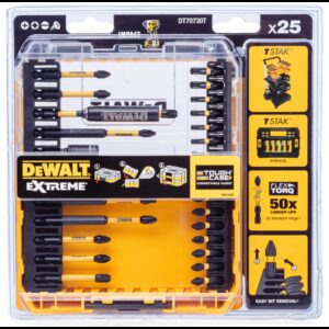 Набор бит и насадок в кейсе DEWALT DT70730T, FLEXTORQ 25 предметов, арт. DT70730T-QZ