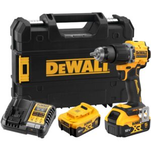 Ударная дрель-шуруповерт DEWALT DCD799P2T, 18 В, 1650 об/мин, 28050 уд/мин, с 2 АКБ 5 Ач и ЗУ, в кейсе TSTAK (DCD799P2T-QW), арт. DCD799P2T-QW