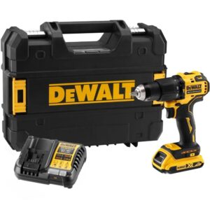 Ударная дрель-шуруповерт DEWALT DCD709D1T, 18 В, 1650 об/мин, 28050 уд/мин, с АКБ 2 Ач и ЗУ, в кейсе TSTAK (DCD709D1NT-QW), арт. DCD709D1NT-QW
