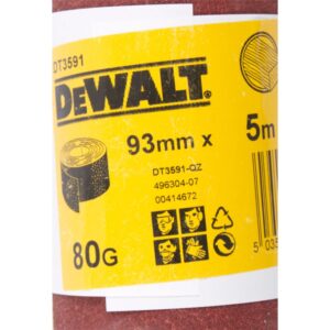 Шлифлист DEWALT DT3591, 5 м x 93 мм, 80G, арт. DT3591-QZ
