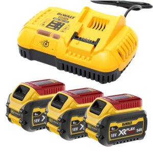 Набор DEWALT: 3 АКБ DCB546, Li-Ion, 18/54 В, 6/2 Ач и зарядное устройство DCB118, 18/54 В, 8 А, арт. DCB118T3