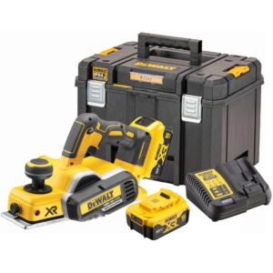 Аккумуляторный рубанок DEWALT DCP580P2, 18 В, 15000 об/мин, 82 мм, с 2 АКБ 5 Ач и ЗУ, в кейсе TSTAK (DCP580P2-QW), арт. DCP580P2-QW