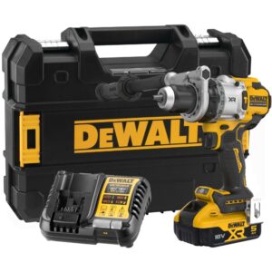 Ударная дрель-шуруповерт DEWALT DCD1007P1T, 18 В, 2250 об/мин, 38250 уд/мин, с АКБ 5 Ач и ЗУ, в кейсе TSTAK (DCD1007P1NT-XJ), арт. DCD1007P1NT-XJ