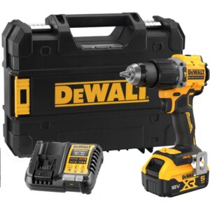 Ударная дрель-шуруповерт DEWALT DCD799P1T, 18 В, 1650 об/мин, 28050 уд/мин, с АКБ 5 Ач и ЗУ, в кейсе TSTAK (DCD799P1NT-XJ), арт. DCD799P1NT-XJ