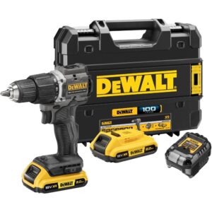 Ударная дрель-шуруповерт DEWALT DCD100D2T, 18 В, 1650 об/мин, 28050 уд/мин, с 2 АКБ 2 Ач и ЗУ, в кейсе TSTAK (DCD100D2T-QW), арт. DCD100D2T-QW
