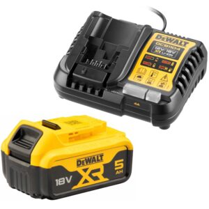 Набор DEWALT DCB1104P1: АКБ DCB184, Li-Ion, 18 В, 5 Ач и зарядное устройство DCB1104, 12/18 В, 4 A (DCB1104P1-QW), арт. DCB1104P1-QW