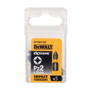 Биты ударные DEWALT IMPACT DT7387T, Torsion Pz2, 25 мм, 5 шт., арт. DT7387T-QZ