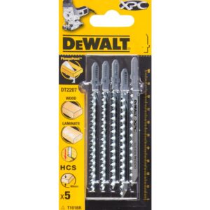 Пилка для лобзика DEWALT EXTREME PRECISION CUT DT2207, по дереву из высокоуглеродистой стали, HCS, 100 x 75 x 2.5 x 40 мм, T101BR, 5 шт., арт. DT2207-QZ