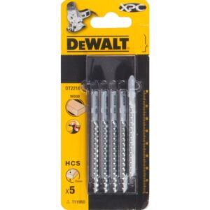 Пилка для лобзика DEWALT EXTREME PRECISION CUT DT2216, по дереву из высокоуглеродистой стали, HCS, 82 x 54 x 2.0 x 15 мм, T119BO, 5 шт., арт. DT2216-QZ