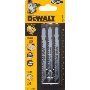 Пилка для лобзика DEWALT EXTREME PRECISION CUT DT2220, по дереву биметаллическая, BiM, 100 x 75 x 4.0 x 60 мм, T144DF, 3 шт., арт. DT2220-QZ