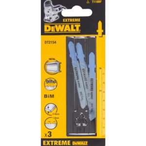Пилка для лобзика DEWALT EXTREME DT2154, по металлу, BiM, 76 x 51 x 1.8 x 6 мм, T118BF, 3 шт., арт. DT2154-QZ