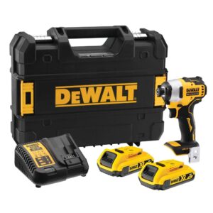 Аккумуляторный шуруповерт DEWALT DCF809D2T, 18 В, 190 Нм, 3200 уд/мин, с 2 АКБ 2 Ач и ЗУ, в кейсе (DCF809D2T-QW), арт. DCF809D2T-QW
