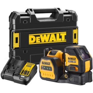 Аккумуляторный лазерный построитель плоскостей DEWALT DCE088D1G18, 12/18 В, зеленый луч, 30 м, с АКБ 2 Ач и ЗУ, в кейсе TSTAK, арт. DCE088D1G18-QW