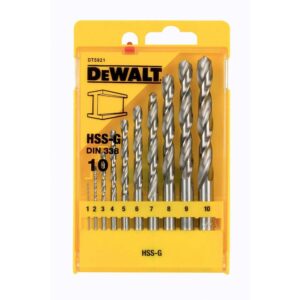 Набор сверл DEWALT по металлу, 1-10 мм, 10 шт. (DT5921-QZ), арт. DT5921-QZ