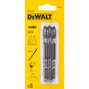 Пилка для лобзика DEWALT DT2049, по дереву из высокоуглеродистой стали, HCS, 100 x 68 x 4.0 x 60 мм, T101DP, 5 шт., арт. DT2049-QZ