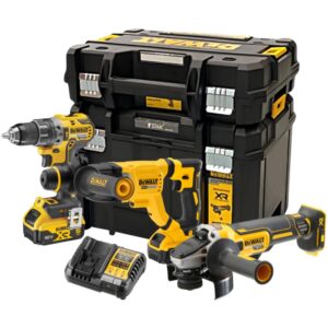 Аккумуляторный набор DEWALT DCK327P2T, 18 В: дрель DCD791 + перфоратор DCH263 + УШМ DCG405, с 2 АКБ 5 Ач и ЗУ, в 2 кейсах TSTAK, арт. DCK327P2T-QW