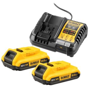 Набор DEWALT DCB1104D2: 2 АКБ DCB183, Li-Ion, 18 В, 2 Ач и зарядное устройство DCB1104, 12/18 В, 4 A (DCB1104D2-QW), арт. DCB1104D2-QW