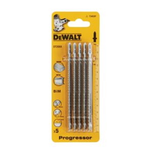 Пилка для лобзика DEWALT EXTREME DT2059, по дереву и металлу, BiM, Progressor. 132 x 101 x 2.4 - 5 мм, T345 XF, 5 шт., арт. DT2059-QZ