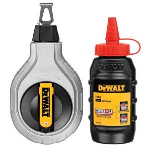 Шнур разметочный DEWALT, 6:1 30м + флакон красного мелового порошка 113 г., арт. DWHT47408-0