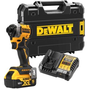 Аккумуляторный шуруповерт DEWALT DCF850P1T, 18 В, 206 Нм, 3800 уд/мин, с АКБ 5 Ач и ЗУ, в кейсе TSTAK (DCF850P1NT), арт. DCF850P1NT