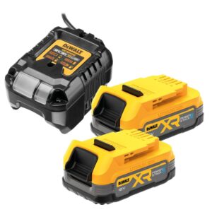 Набор DEWALT DCB1102E2: 2 АКБ POWERSTACK DCBP034, Li-Ion, 18 В, 1.7 Ач и зарядное устройство DCB1102, 12/18 В, 2 A, арт. DCB1102E2-QW