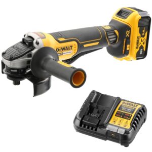 Аккумуляторная угловая шлифмашина DEWALT DCG406P1, 18 В, 125 мм, 9000 об/мин, с АКБ 5 Ач и ЗУ (DCG406P1N-XJ), арт. DCG406P1N-XJ