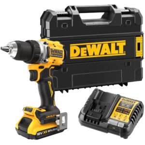 Аккумуляторная дрель-шуруповерт DEWALT DCD800D1T, 18 В, 2000 об/мин, с АКБ 2 Ач и ЗУ, в кейсе TSTAK (DCD800D1NT-XJ), арт. DCD800D1NT-XJ