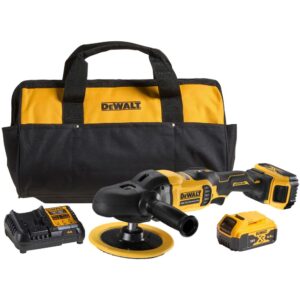 Аккумуляторная полировальная машина DEWALT DCM849P2, 18 В, 2200 об/мин, с 2 АКБ 5 Ач и ЗУ, в сумке (DCM849P2-QW), арт. DCM849P2-QW