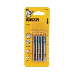 Пилка для лобзика DEWALT DT2162, по металлу HSS 76 x 50 x 0.7 x 2 мм, T118G, 5 шт., арт. DT2162-QZ