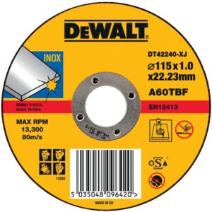 Отрезной диск DEWALT DT42240, по металлу, 115х22.23х1 мм, 50 шт. (DT42240-XJ-50), арт. DT42240-XJ-50