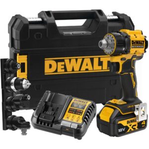 Аккумуляторная дрель-шуруповерт DEWALT DCD803M1T, 18 В, 1650 об/мин, с комплектом насадок, АКБ 4 Ач и ЗУ, в кейсе TSTAK, арт. DCD803M1T-QW