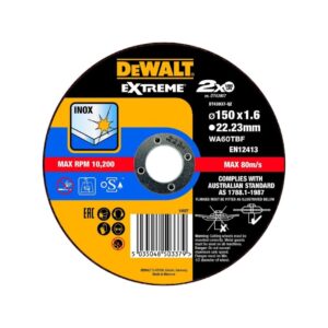 Круг отрезной по металлу EXTREME 150x22.2x1.6мм тип 41 DEWALT DT43937, арт. DT43937-QZ
