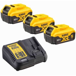 Набор DEWALT DCB115P3: 3 АКБ DCB184, Li-Ion, 18 В, 5 Ач и зарядное устройство DCB115, 12/14.4/18 В, 4 A (DCB115P3-QW), арт. DCB115P3-QW