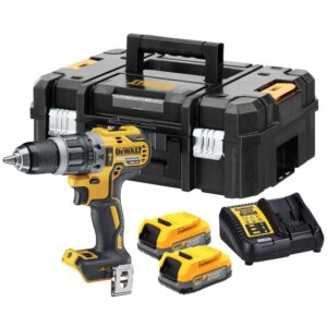 Ударная дрель-шуруповерт DEWALT DCD796E2T, 18 В, 2000 об/мин, 34000 уд/мин, с 2 АКБ 1.7 Ач и ЗУ, в кейсе TSTAK (DCD796E2T-QW), арт. DCD796E2T-QW