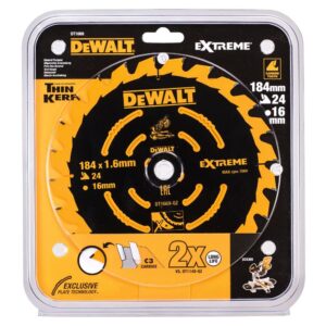 Диск пильный по дереву DEWALT EXTREME 184х16х1.6 мм (DT1669-QZ), арт. DT1669-QZ