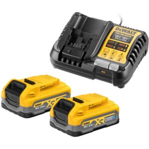 Набор DEWALT DCB1104S2: 2 АКБ POWERSTACK DCBP318, Li-Ion, 18 В, 3.5 Ач и зарядное устройство DCB1104, 12/18 В, 4 A, арт. DCB1104S2-QW