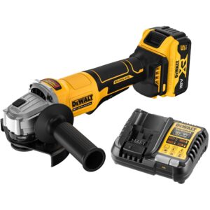 Аккумуляторная угловая шлифмашина DEWALT DCG408P1, 18 В, 125 мм, 9000 об/мин, с АКБ 5 Ач и ЗУ (DCG408P1N-XJ), арт. DCG408P1N-XJ