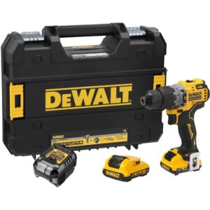 Ударная дрель-шуруповерт DEWALT DCD706D2, 12 В, 1500 об/мин, 25500 уд/мин, с 2 АКБ 2 Ач и ЗУ, в кейсе TSTAK (DCD706D2-QW), арт. DCD706D2-QW