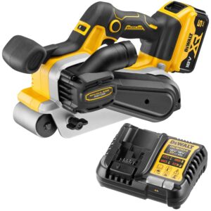 Аккумуляторная ленточная шлифмашина DEWALT DCW220P1, 18 В, 320 м/мин, с АКБ 5 Ач и ЗУ (DCW220P1N-XJ), арт. DCW220P1N-XJ