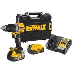 Ударная дрель-шуруповерт DEWALT DCD805P2T, 18 В, 2000 об/мин, 34000 уд/мин, с 2 АКБ 5 Ач и ЗУ, в кейсе TSTAK (DCD805P2T-QW), арт. DCD805P2T-QW