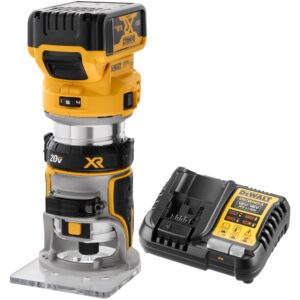 Аккумуляторный кромочный фрезер DEWALT DCW600BP1, 20 В, 25500 об/мин, 55 мм, с АКБ 5 Ач и ЗУ (DCW600BP1-XJ), арт. DCW600BP1-XJ