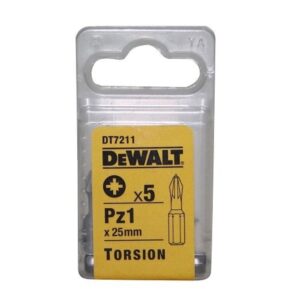 Биты DEWALT DT7211, Pz1 x 25 мм, 5 шт., арт. DT7211-QZ