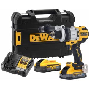 Ударная дрель-шуруповерт DEWALT DCD1007H2T, 18 В, 2250 об/мин, 38250 уд/мин, с 2 АКБ 5 Ач и ЗУ, в кейсе TSTAK (DCD1007H2T-QW), арт. DCD1007H2T-QW