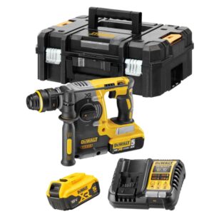 Аккумуляторный перфоратор DEWALT DCH274P2T, 18 В, 2.1 Дж, 4600 уд/мин, с 2 АКБ 5 Ач и ЗУ, в кейсе (DCH274P2T-QW), арт. DCH274P2T-QW