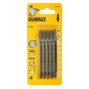 Пилка для лобзика по дереву из высокоуглеродистой стали DEWALT DT2166, HCS, 100 x 68 x 4.0 x 60 мм, T144D, 5 шт., арт. DT2166-QZ