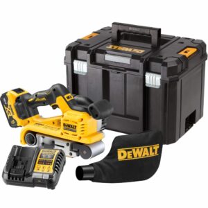 Аккумуляторная ленточная шлифмашина DEWALT DCW220P1T, 18 В, 320 м/мин, с АКБ 5 Ач и ЗУ, в кейсе TSTAK (DCW220P1NT-XJ), арт. DCW220P1NT-XJ