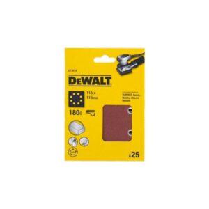 Шлифлисты перфорированные DEWALT DT3034, 115 x 115 мм, 180G, 25 шт., арт. DT3034-QZ